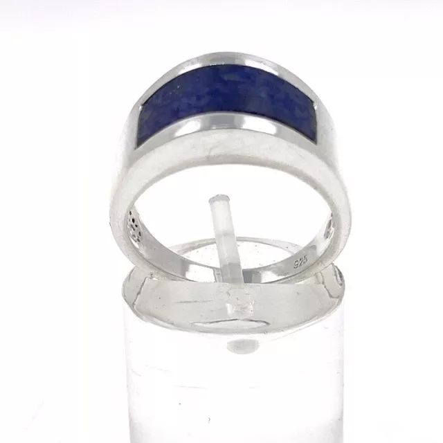 Lapis Lazuli Bague pour Femme En 925er Argent - Travail Manuel - Taille 56 Ue