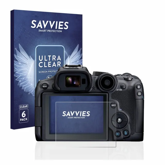 Savvies 6x Folie für Canon EOS R7 Schutzfolie Displayschutz Display Schutz Klar