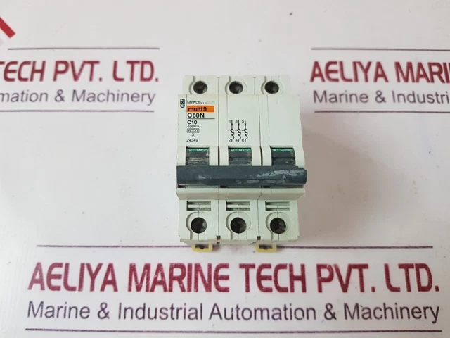 Merlin Gerin Multi 9 C60N C10 3-Pole Circuit Breaker 400V