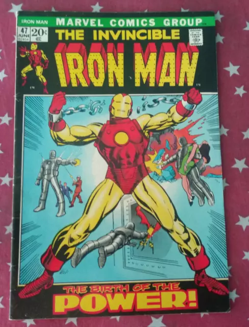 The Invincible Iron Man #47. key issue. Origin retold  Bronze Age Good Condition