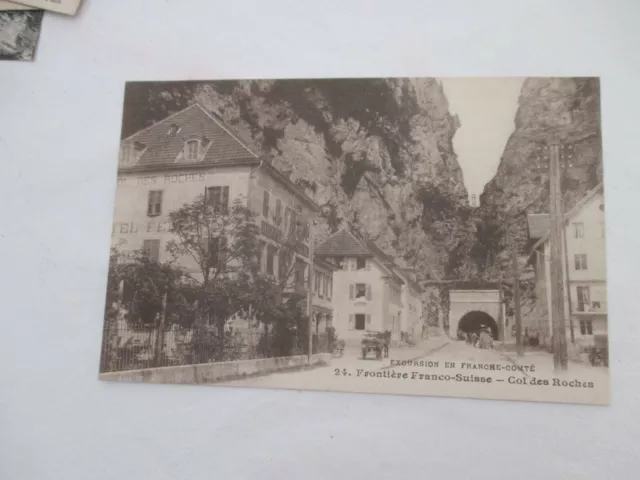 Cpa Franche Comte Frontiere Franco Suisse Col Des Roches  Carte Postale Ancienne