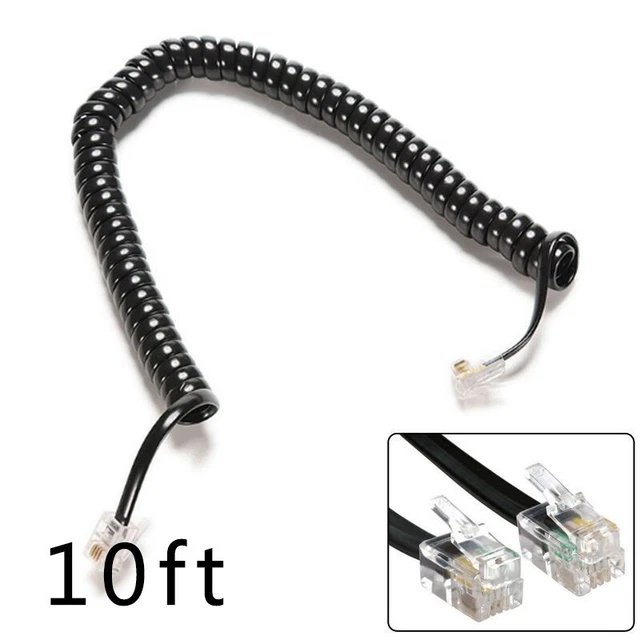 Câble d'extension de téléphone enroulé 10 pieds câble CurlyLine 3 mètres n