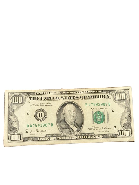 1981 100 dollar bill