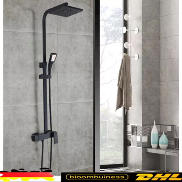 Set doccia nero rubinetto doccia doccia a pioggia sistema doccia doccetta sistema doccia