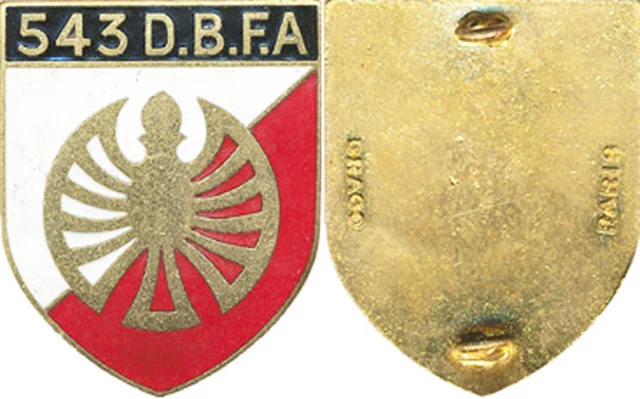 543° DEMI BRIGADE de Fusiliers Commandos de l’Air, dos lisse doré