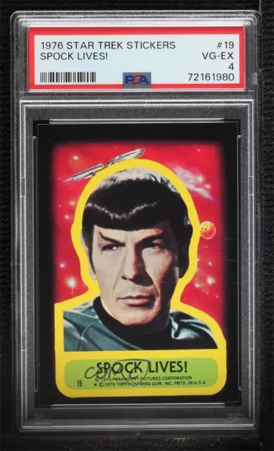 1976 Topps Star Trek Stickers Spock Lives! #19 PSA 4 0f9x