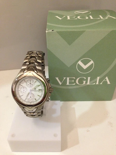 OROLOGIO CRONOGRAFO VEGLIA An1161-58L Titanio -Nuovo- EUR 240,00