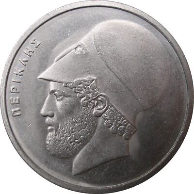 Greek Coin Greece 20 Drachmai | Pericles | Parthenon | 1976 - 1980