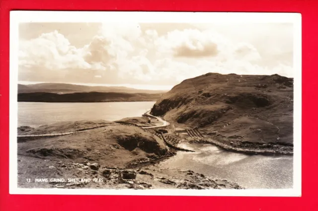 Postcard - MAVIS GRIND Shetland Isles - REAL PHOTO Posted 1961 #13 - VGC