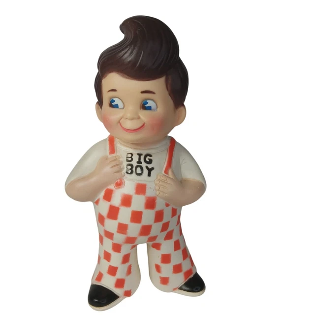 Bobs Big Boy Molded Rubber Coin Bank 8" Vintage 1973 Advertising