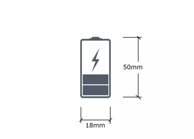 2x Ampsplus 18500 1200mAh Battery 3.7V 12A IMR Lithium High Drain Flat Batteries 2