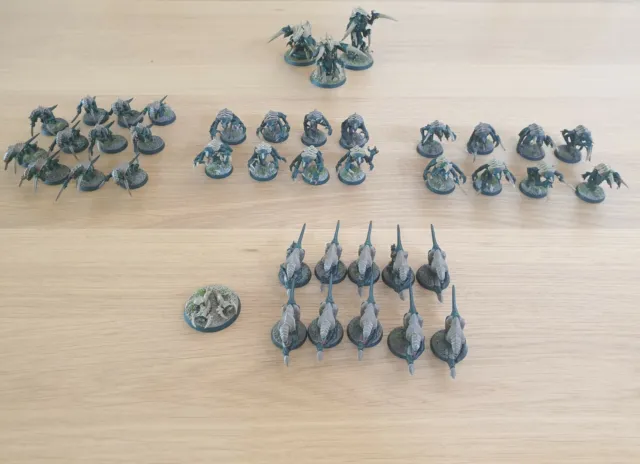 Warhammer 40k Tyranids Army Assembled Painted Gorgon Colour Scheme