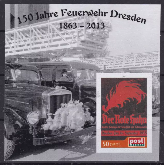 Privatpost. PostModern. 150 Jahre Feuerwehr in Dresden, postfrisch