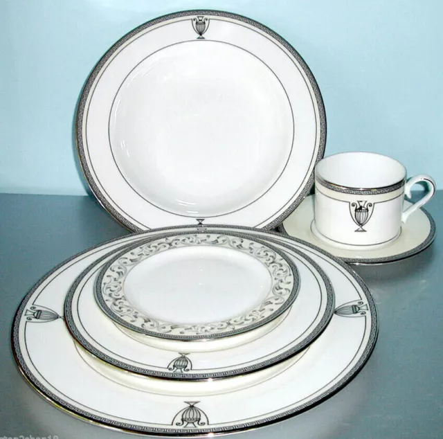 Lenox Westchester Legacy 5 PC. Place Setting + 9" SOUP Bowl Platinum USA NEW