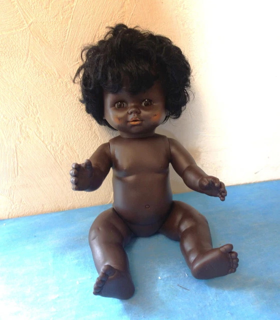 ANCIENNE POUPEE RAYNAL  MONICA  NOIRE 43 cm DE 1974 EUR 9,00 - FR