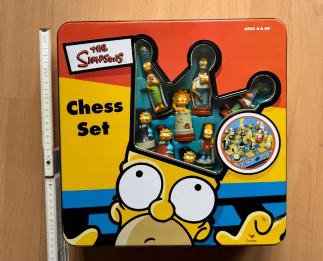 Simpsons Schach Spiel Selten 3D Chess Sammler Figuren in Blechdose Geschenkset