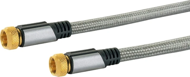 SCHWAIGER SAT-Anschlusskabel 5m | 90 Grad Winkelstecker | 110dB Schirmung | Vergoldete Kontakte | Für Optimalen HD-Empfang