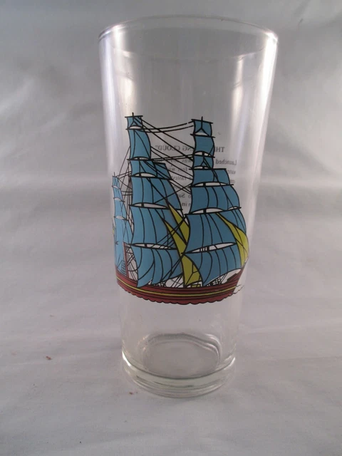 Vintage Collectors Glass "The Flying Cloud" Ship by H. Salt - Brockway