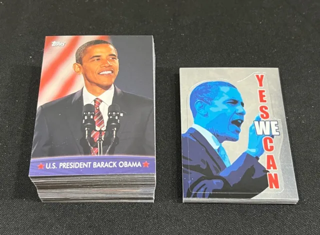 2008 Topps Barack Obama Inaugural Edition Complete Set #1-90 + Stickers #1-18