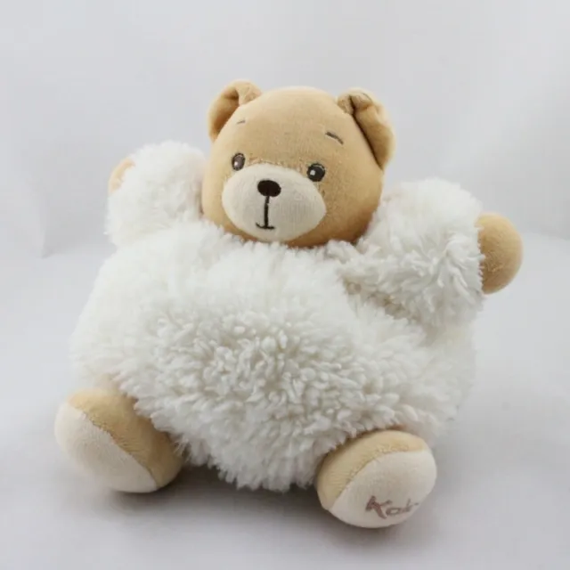 Doudou ours blanc écru fourrure Fur KALOO 20 cm - 20962