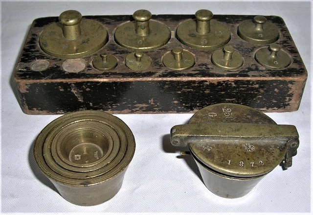 Gewichtssatz Becher Gewichte  Topfgewichte , Messing, Konvolut, Württemberg
