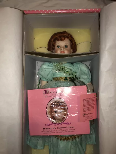 Paradise Galleries Treasury Collection Shannon Shamrock Fairy Porcelain Doll