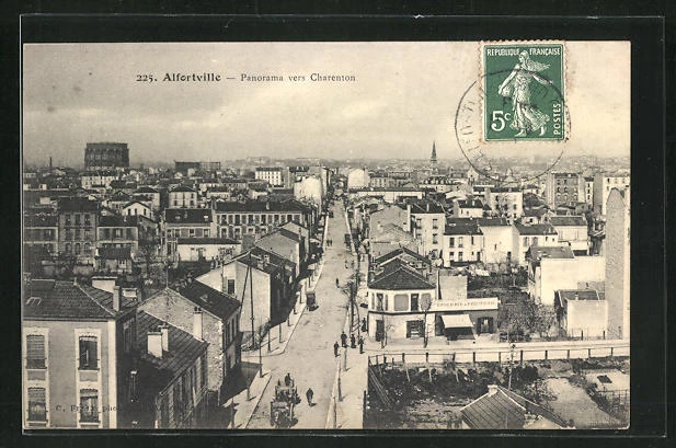 CPA Alfortville, vue générale vers Charenton