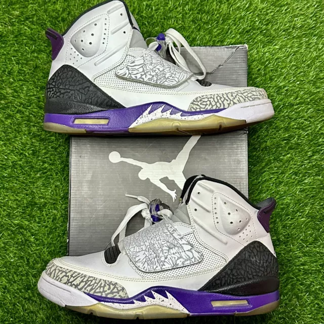 Nike Air Jordan Son Of Mars White-Club Purple-Grey-Black Sz 10.5 [512245-106]