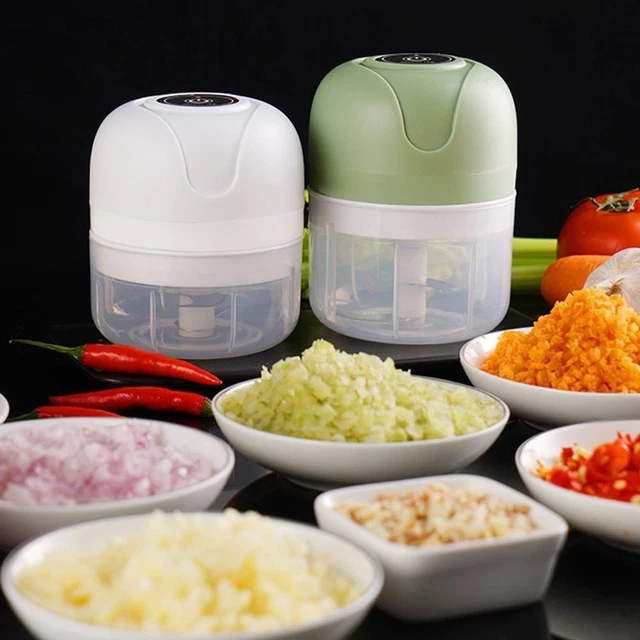 Chopper elettrico mini USB wireless aglio carne frutta verdura nuovo cibo UKS