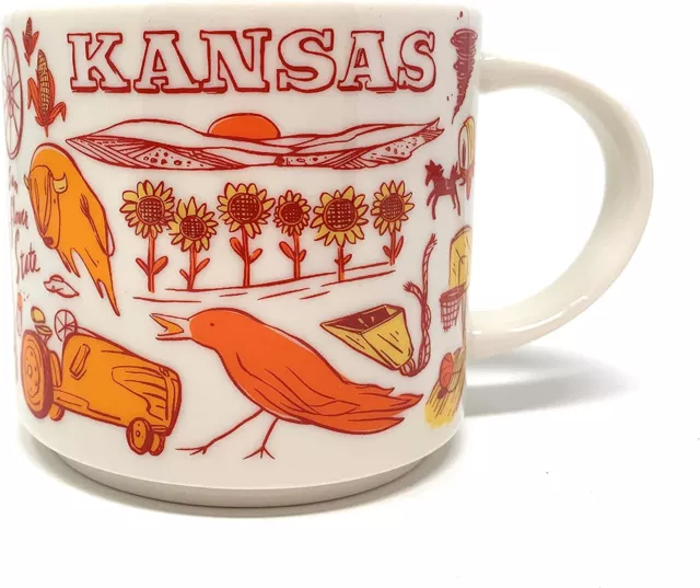 Starbucks Kansas Been There Series Ceramic Coffee Mug Cup14 Oz NIB