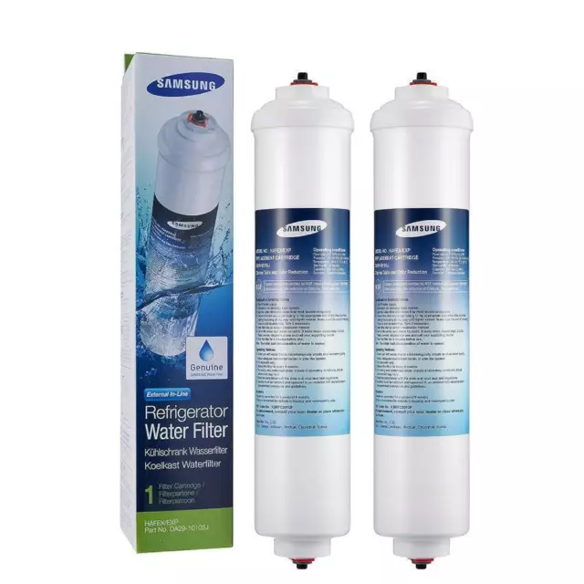 2x Genuino Samsung Aqua Pure DA29-10105J HAFEX/EXP Cartucho Filtro de Agua Nevera