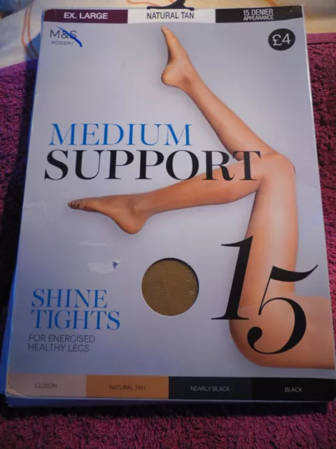 Marks & Spencer, aus England, Strumpfhose, Medium Support, Größe: XL, Farbe: Tan