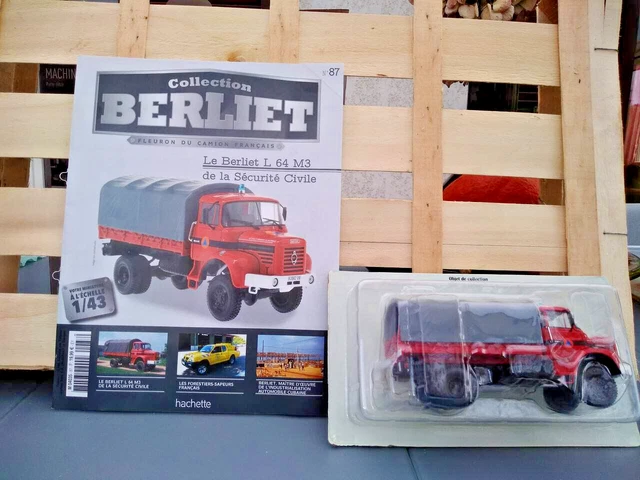 FASCICULE - LIVRET - BERLIET L 64 M3 Pompiers Sécurité Civile - collection HACHETTE COLLECTIONS BERLIET n° 87 - Collection