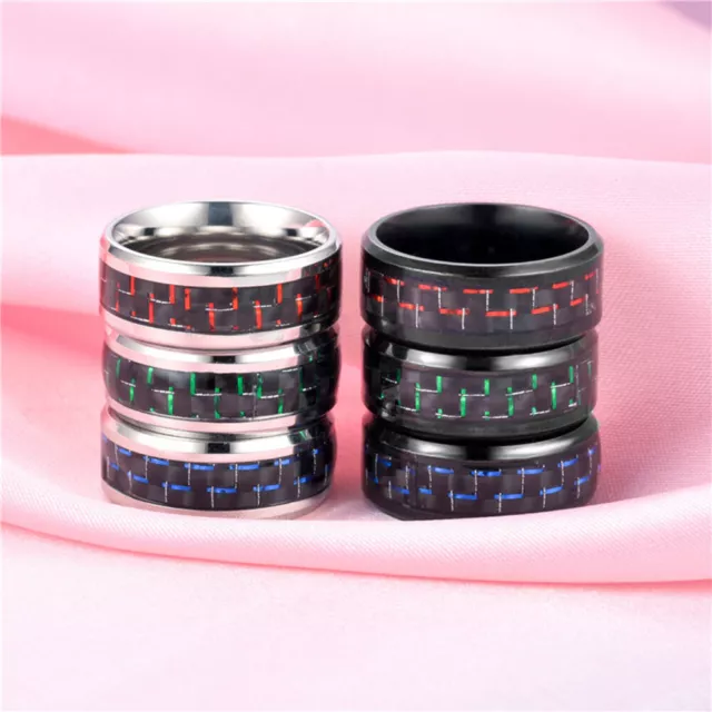 Men Titanium Stainless Steel Ring Fashion Wedding Punk Jewelry Band Rings Gift