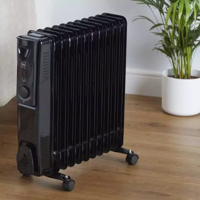 Neo Electric Oil Filled Radiator Portable Heater With 3 Heat Settings Thermostat