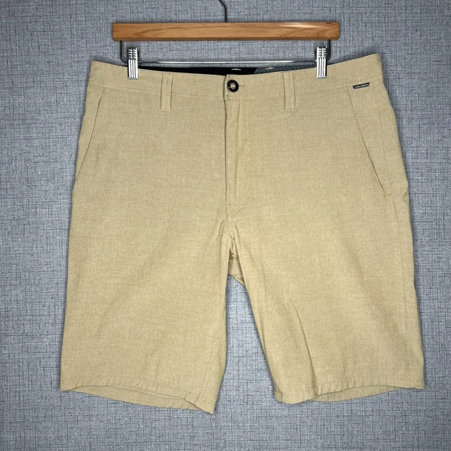 Volcom Surf & Turf 4 Way Stretch Mens 36 Tan Brown Board Shorts Pockets