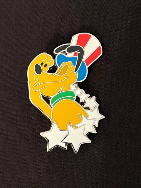 Disney Pin: PLUTO * PATRIOTIC * STARS * STRIPES * UNCLE SAM TOP HAT
