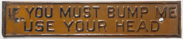 Vintage Funny 1930s 1940s Booster License Plate Topper Sign Bumper Attachment