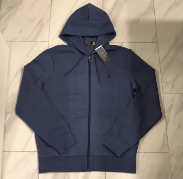 Polo Ralph Lauren Men’s Full Zip Hoodie Blue $125 Medium New
