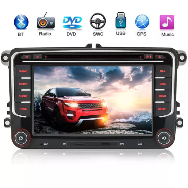 Autoradio stéréo Navi GPS Pour Skoda Seat Passat Golf 5 Jetta BT RDS SWC DAB+DVD