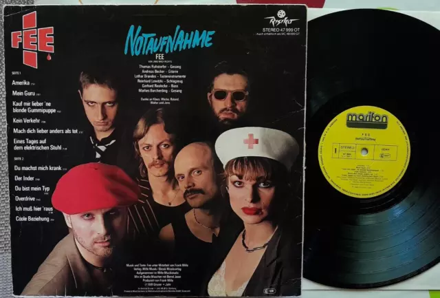 FEE : NOTAUFNAHME   12" Vinyl LP Album NDW 1981 2