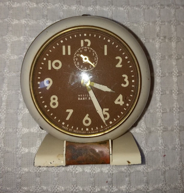 Westclox 1948 Baby Ben Style 5 Ivory Luminous Alarm Clock