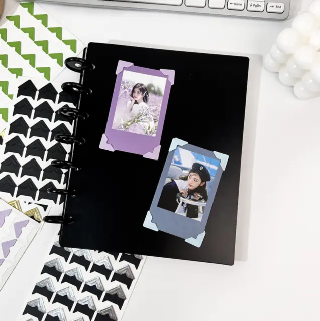 15 + Designs 24 -120 Pcs Reusable Cute Photo Corner Protector Diary Photo Album 2