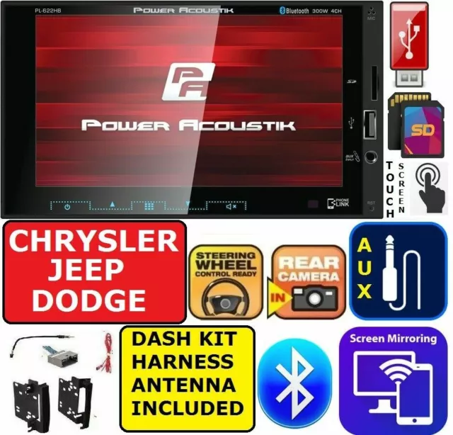 Select 2007 &Up Chrysler Jeep Dodge Ram Am/Fm Bluetooth Usb Aux Car Radio Stereo