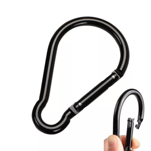 2PCS 10cm Large Carabiner Clip- Aluminum Alloy Spring Snap Hook Clip Karabiner