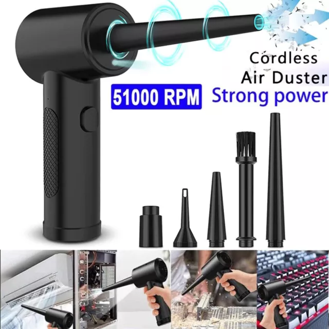 51000RPM Air Duster Compressed Air Blower Computer Cleaning Cleaner Cordless AU