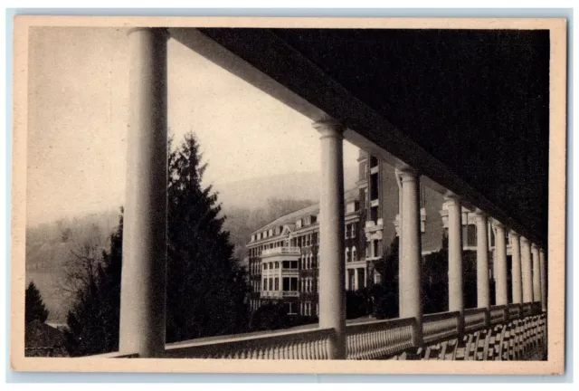 c1920 Homestead Hotel Terrace Building Overlooking Hot Springs Virginia Postcard