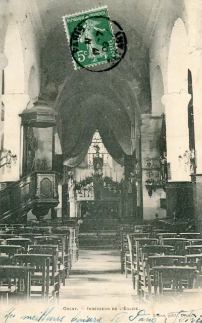 Carte ORSAY Intérieur de l'église