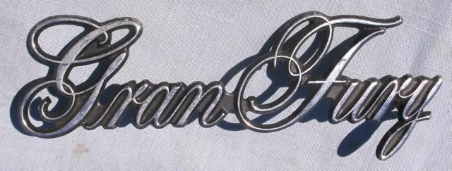 Plymouth 1975 1976 1977  Gran Fury Car Emblem   3811505