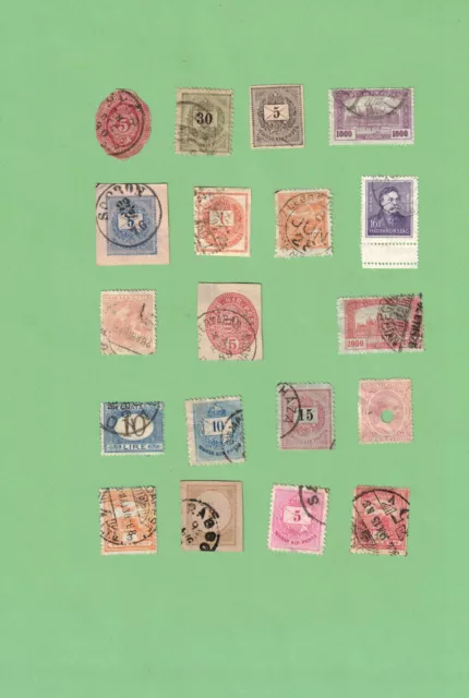 19 stamps: Hungary stamped from circa 1880, condition s. Scan